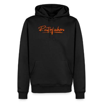 Routerfishers Classic 2 - Männer Premium Bio Hoodie - Schwarz - Vorne - Nico (187cm)