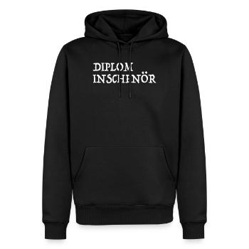 Ingenieur Wortspiel Diplom Inschenör - Männer Premium Bio Hoodie - Schwarz - Vorne - Nico (187cm)