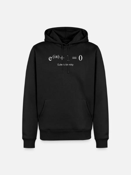 Euler-Identität e^(iπ)+1=0 - Männer Premium Bio Hoodie - Schwarz