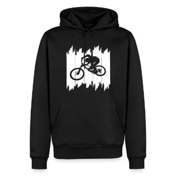 biken downhill bmx - Männer Premium Bio Hoodie - Schwarz - Vorne - Nico (187cm)