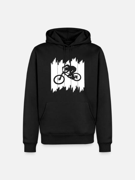 biken downhill bmx - Männer Premium Bio Hoodie - Schwarz