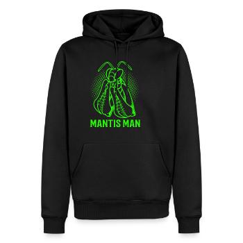 Mante adoratrice Mante - Sweat à capuche Premium bio Homme - noir - Devant - Nico (187cm)