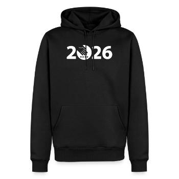 Landwirt 2026, Gärtner 2026 - Männer Premium Bio Hoodie - Schwarz - Vorne - Nico (187cm)