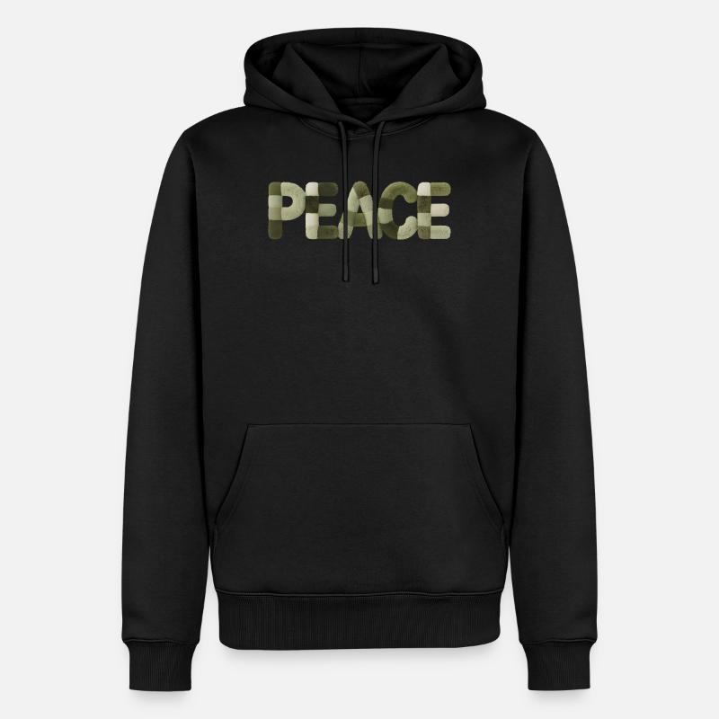 Modern Patchwork Peace Style Sticker - Men’s Premium Organic Hoodie - black