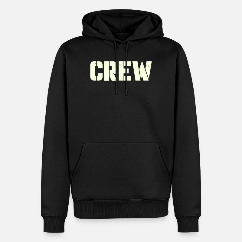 crew - Männer Premium Bio Hoodie - Schwarz