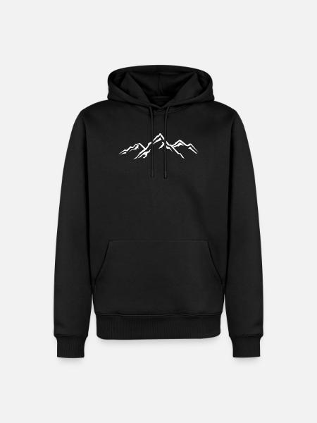 Mountain Mountains Nature Conservation - Men’s Premium Organic Hoodie - black