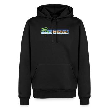 Geschenk für Anguilla - Männer Premium Bio Hoodie - Schwarz - Vorne - Nico (187cm)