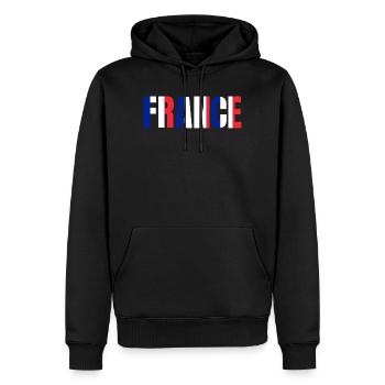 Flag France - Men’s Premium Organic Hoodie - black - Front - Nico (187cm)