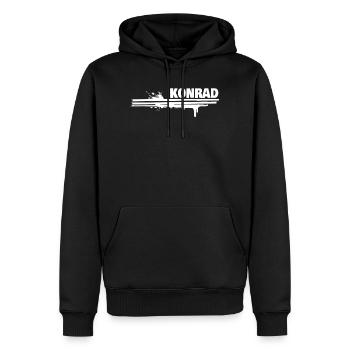 Malerei Konrad - Männer Premium Bio Hoodie - Schwarz - Vorne - Nico (187cm)