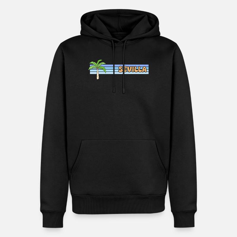 Sonne Sevilla - Männer Premium Bio Hoodie - Schwarz