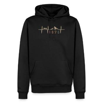 Street Retro 50 Jahre Fünfziger Geschenk 1976 - Männer Premium Bio Hoodie - Schwarz - Vorne - Nico (187cm)