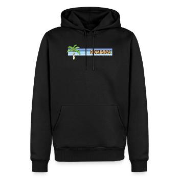 Dominica as a sun - Men’s Premium Organic Hoodie - black - Front - Nico (187cm)