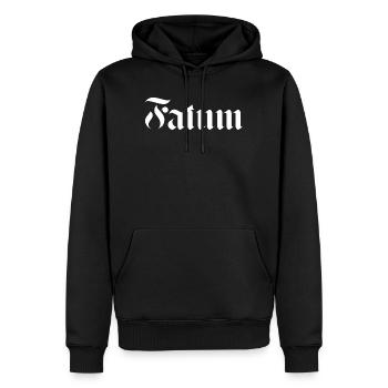 Gothic Falum Calligraphy tatttoo - Men’s Premium Organic Hoodie - black - Front - Nico (187cm)