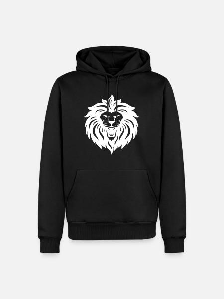 lion - Men’s Premium Organic Hoodie - black
