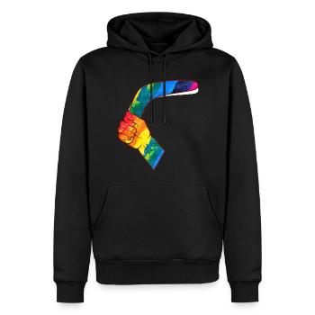 Boomerang Launcher - Men’s Premium Organic Hoodie - black - Front - Nico (187cm)