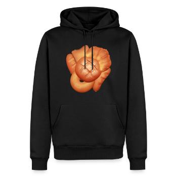 Bread Bakery, Buns and bagels and baguettes - Men’s Premium Organic Hoodie - black - Front - Nico (187cm)
