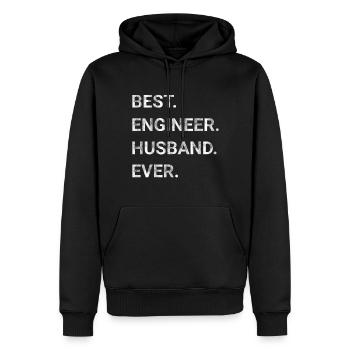 Best Engineer Husband Ever - Men’s Premium Organic Hoodie - black - Front - Nico (187cm)