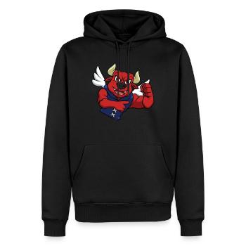 image 1 - Sweat à capuche Premium bio Homme - noir - Devant - Nico (187cm)