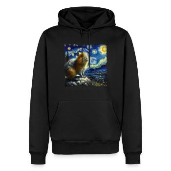 Aguti Starry Night - Männer Premium Bio Hoodie - Schwarz - Vorne - Nico (187cm)