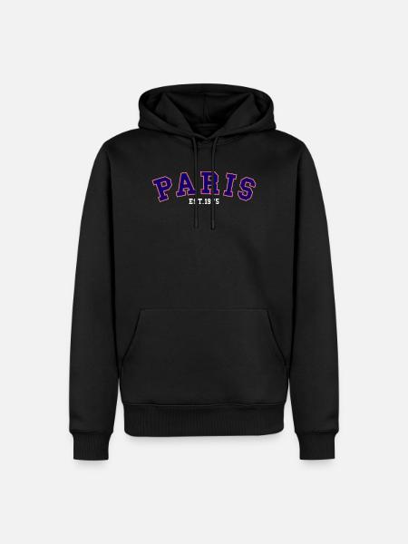 PARIS_EST_1975 - Männer Premium Bio Hoodie - Schwarz