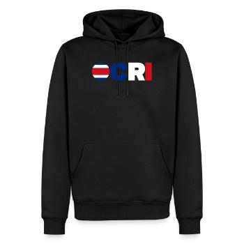 Costa Rica - Männer Premium Bio Hoodie - Schwarz - Vorne - Nico (187cm)