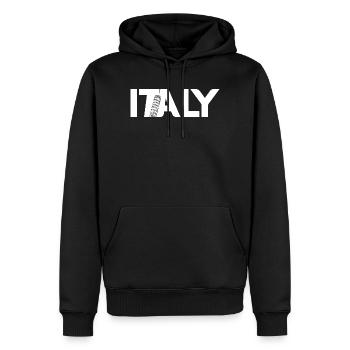 Tour penchée de Pise Italienne Italiens Italie - Sweat à capuche Premium bio Homme - noir - Devant - Nico (187cm)
