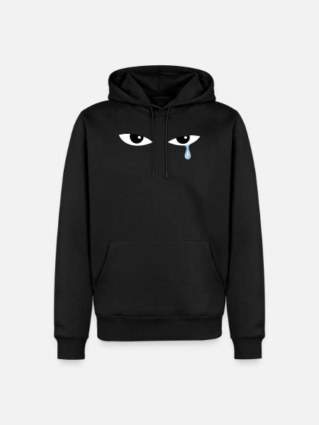 La Larme Bleue - Sweat à capuche Premium bio Homme - noir