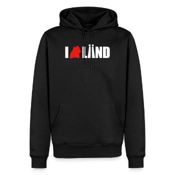 J’aime Länd Baden-Wurtemberg - Sweat à capuche Premium bio Homme - noir - Devant - Nico (187cm)