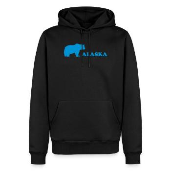 alaska - Sweat à capuche Premium bio Homme - noir - Devant - Nico (187cm)
