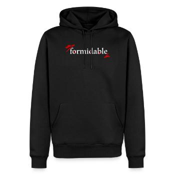 beeindruckend formidable, das Statement für DICH! - Männer Premium Bio Hoodie - Schwarz - Vorne - Nico (187cm)