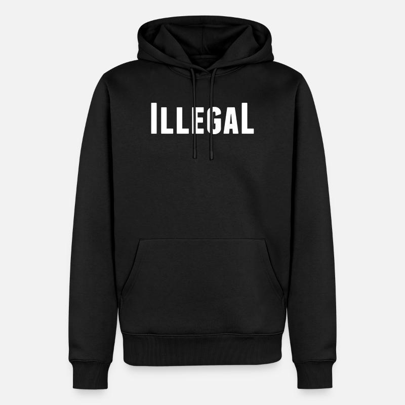 illégalement illégal illégal - Sweat à capuche Premium bio Homme - noir