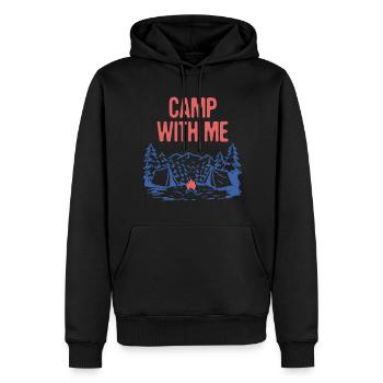 Camp with Me Camping Couples Camper Lovers Nature - Männer Premium Bio Hoodie - Schwarz - Vorne - Nico (187cm)