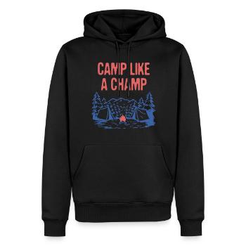 Campez comme un champion Camp d’été Camp tropical Camper - Sweat à capuche Premium bio Homme - noir - Devant - Nico (187cm)
