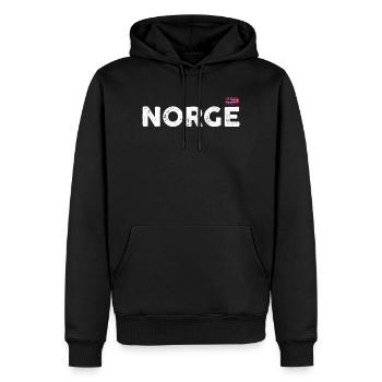 Bitte stellen Sie das Designbild zur Analyse zur Verfügung - Männer Premium Bio Hoodie - Schwarz - Vorne - Nico (187cm)