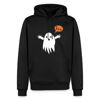Halloween | Spooky Season - Männer Premium Bio Hoodie - Schwarz - Vorne - Nico (187cm)