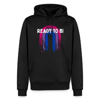 Prêt à Bi Bisexuel LGBTQ Bi Pride LGBT Drôle - Sweat à capuche Premium bio Homme - noir - Devant - Nico (187cm)