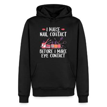Fingernägel - Männer Premium Bio Hoodie - Schwarz - Vorne - Nico (187cm)