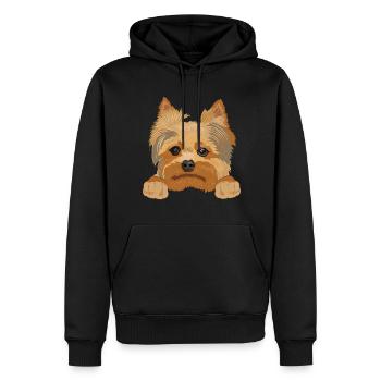 Yorkshire Terrier Yorkie Dog Cadeau - Sweat à capuche Premium bio Homme - noir - Devant - Nico (187cm)