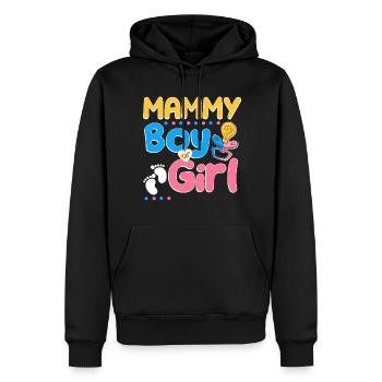 Pink or Blue Mammy Loves You Best Mom Ever - Männer Premium Bio Hoodie - Schwarz - Vorne - Nico (187cm)