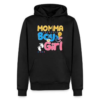 Pink or Blue Momma Loves You Best Mom Ever - Männer Premium Bio Hoodie - Schwarz - Vorne - Nico (187cm)