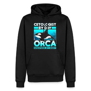 Meeresbiologe - Männer Premium Bio Hoodie - Schwarz - Vorne - Nico (187cm)