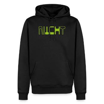 Nicht ICH - ICH Nicht  - Männer Premium Bio Hoodie - Schwarz - Vorne - Nico (187cm)