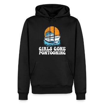 Girls Gone Pontooning Girls Trip Drinking Party - Männer Premium Bio Hoodie - Schwarz - Vorne - Nico (187cm)