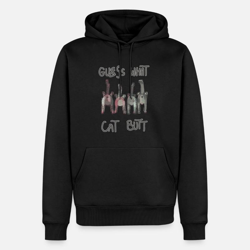Drôles de chats - Sweat à capuche Premium bio Homme - noir