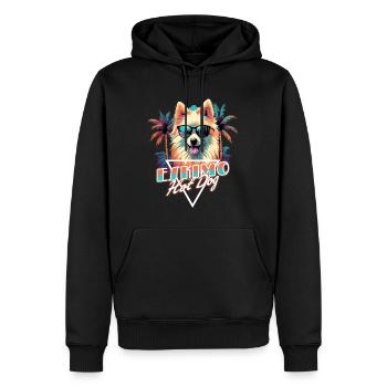 Chemise à hot-dog Retro Wave American Eskimo - Sweat à capuche Premium bio Homme - noir - Devant - Nico (187cm)