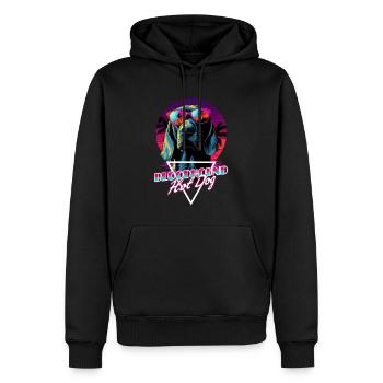 Chemise Retro Wave Bloodhound Hot Dog - Sweat à capuche Premium bio Homme - noir - Devant - Nico (187cm)