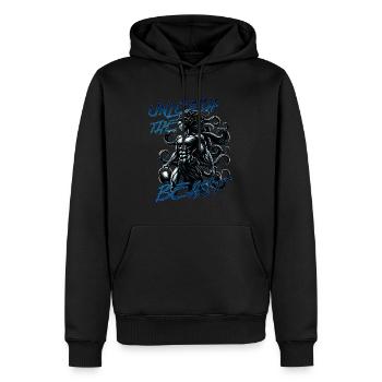 Unleash the Beast Medusa Ancient Greece Gym God - Männer Premium Bio Hoodie - Schwarz - Vorne - Nico (187cm)
