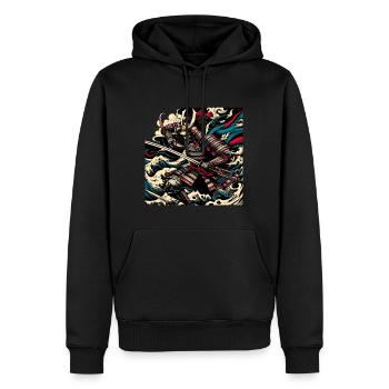 Japanese traditional Samurai Warrior - Men’s Premium Organic Hoodie - black - Front - Nico (187cm)