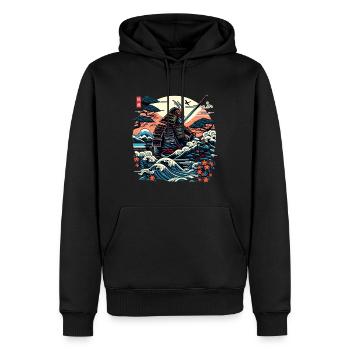 Japanese Samurai Warrior Ronin Shirt - Männer Premium Bio Hoodie - Schwarz - Vorne - Nico (187cm)