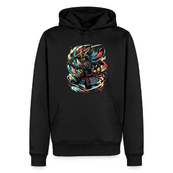 Colorfull Japanese Samurai Warrior - Männer Premium Bio Hoodie - Schwarz - Vorne - Nico (187cm)